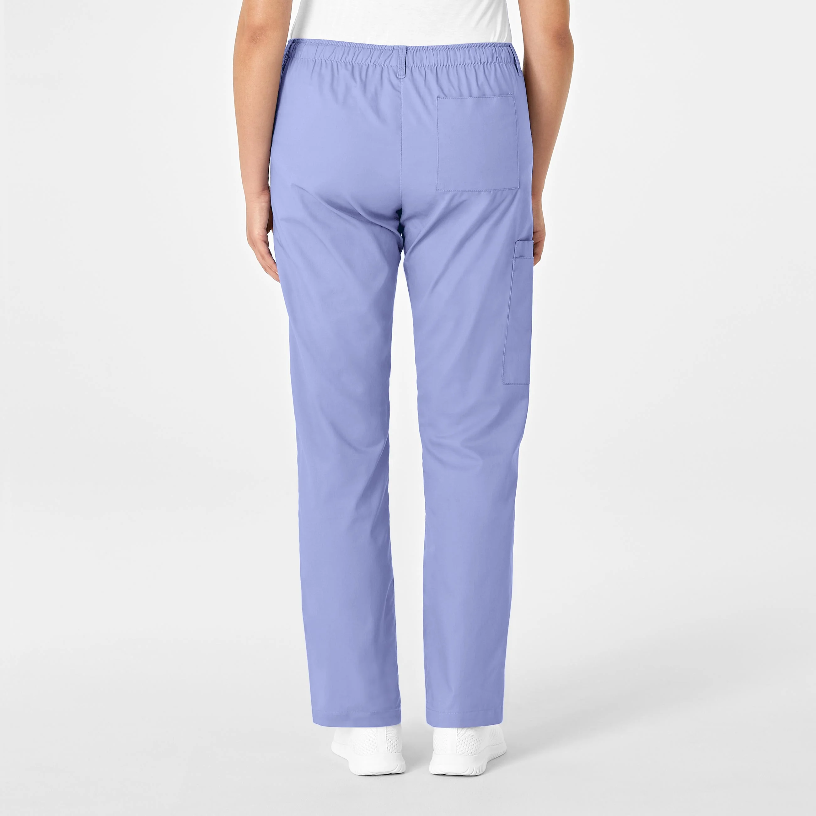 WonderWORK Women's Straight Leg Cargo Scrub Pant - Ceil Blue - Image 2
