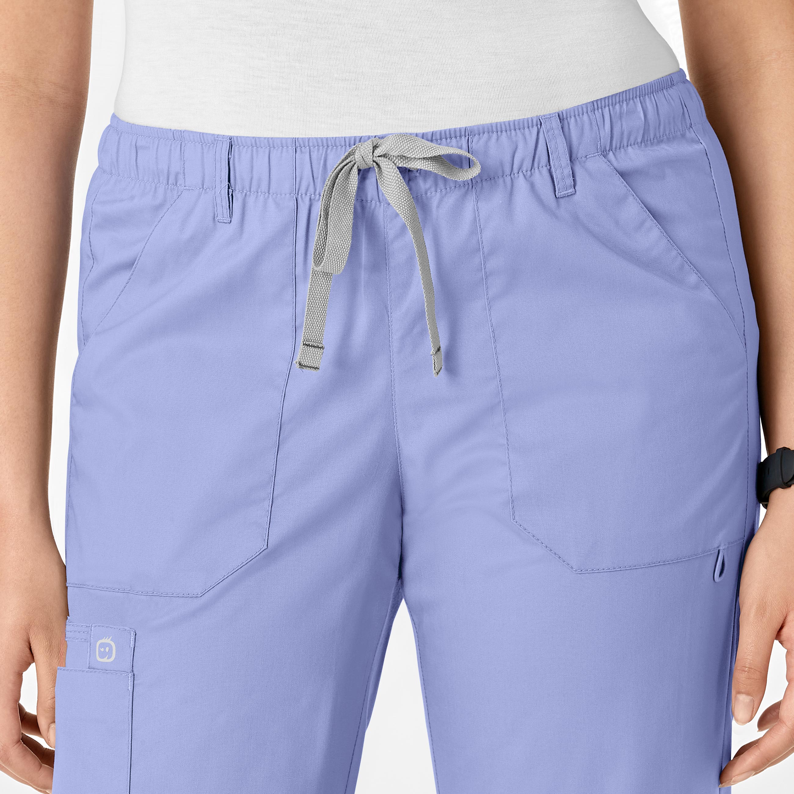 WonderWORK Women's Straight Leg Cargo Scrub Pant - Ceil Blue - Image 5