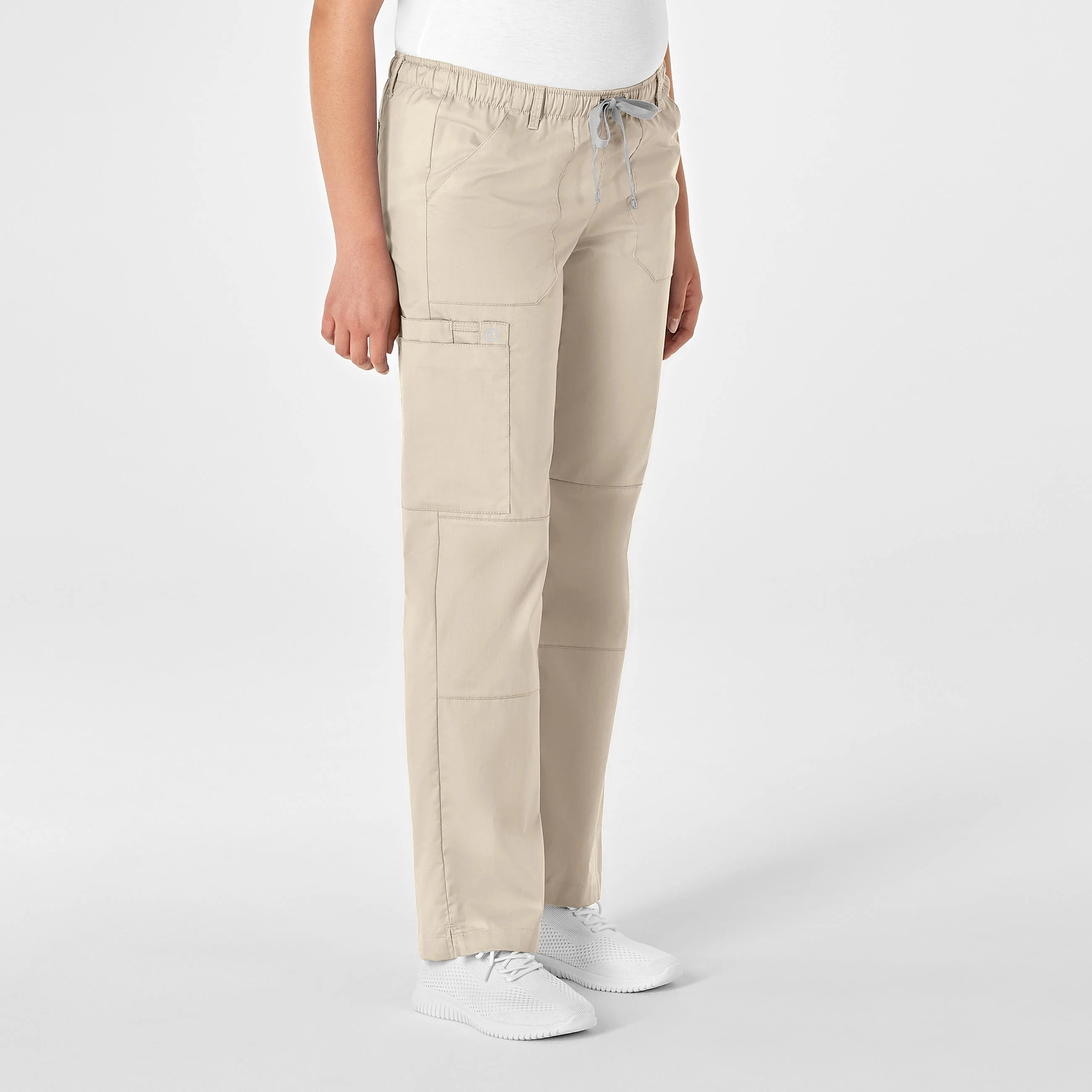 WonderWORK Women's Straight Leg Cargo Scrub Pant - Khaki - Image 4