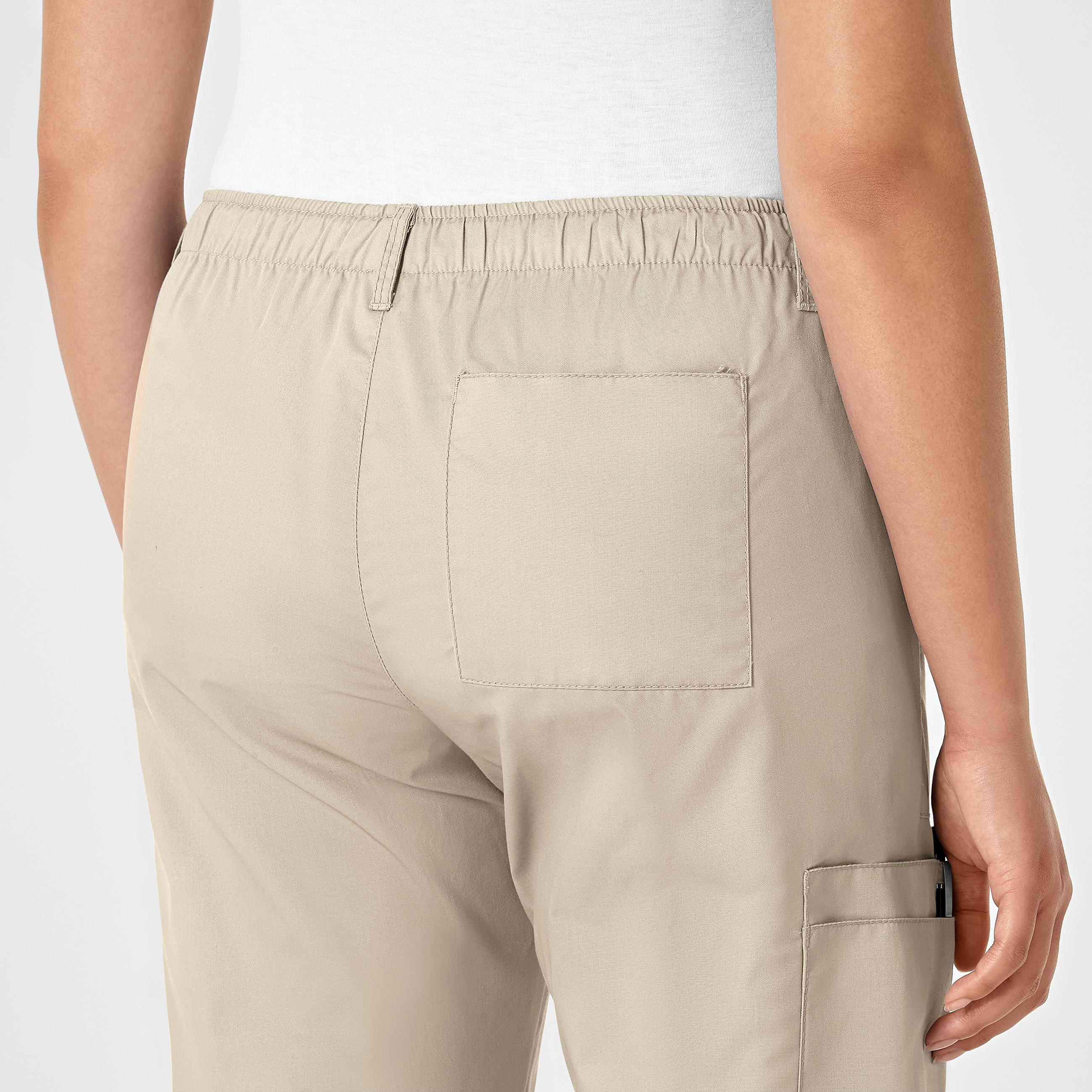 WonderWORK Women's Straight Leg Cargo Scrub Pant - Khaki - Image 8