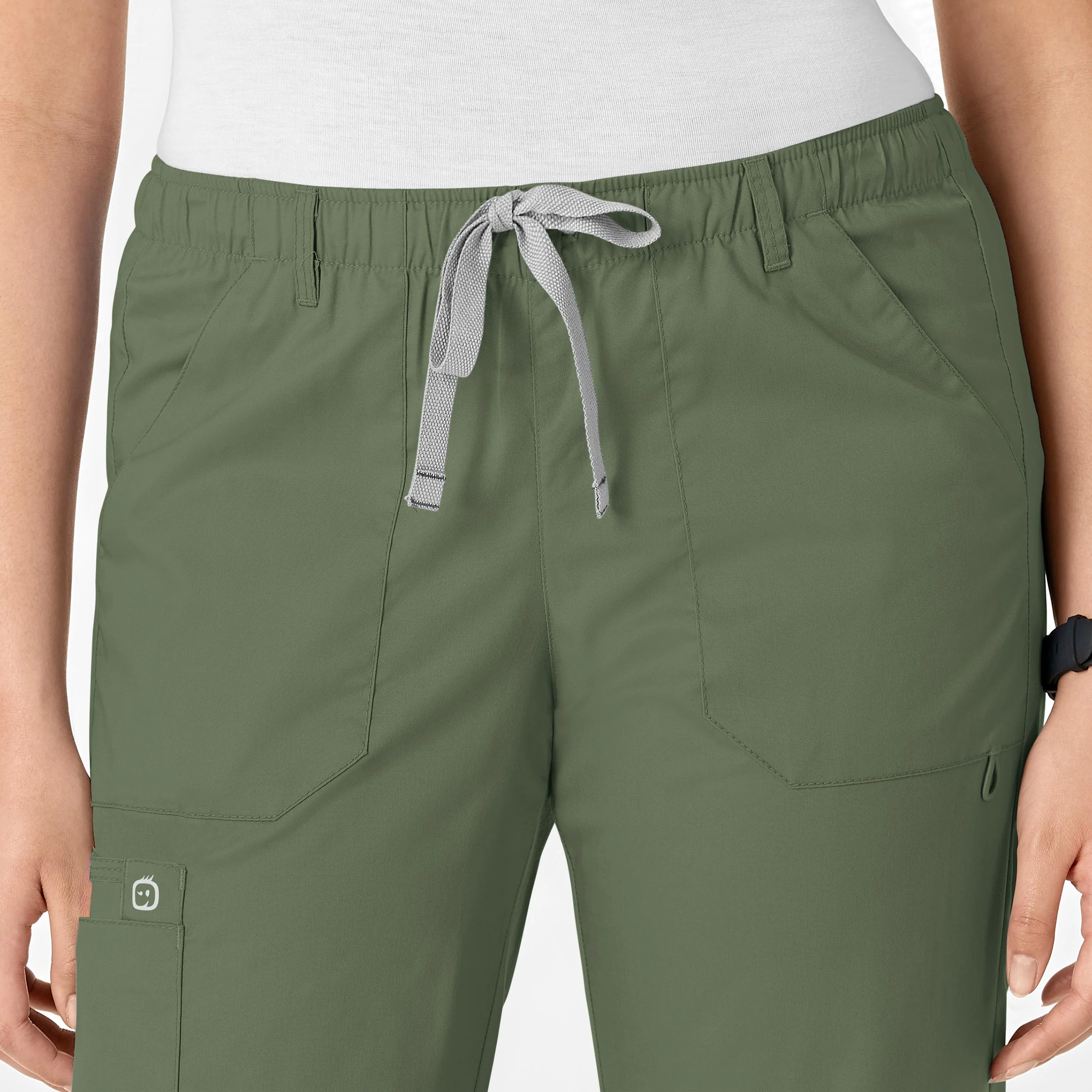 WonderWORK Women's Straight Leg Cargo Scrub Pant - Olive - Image 5