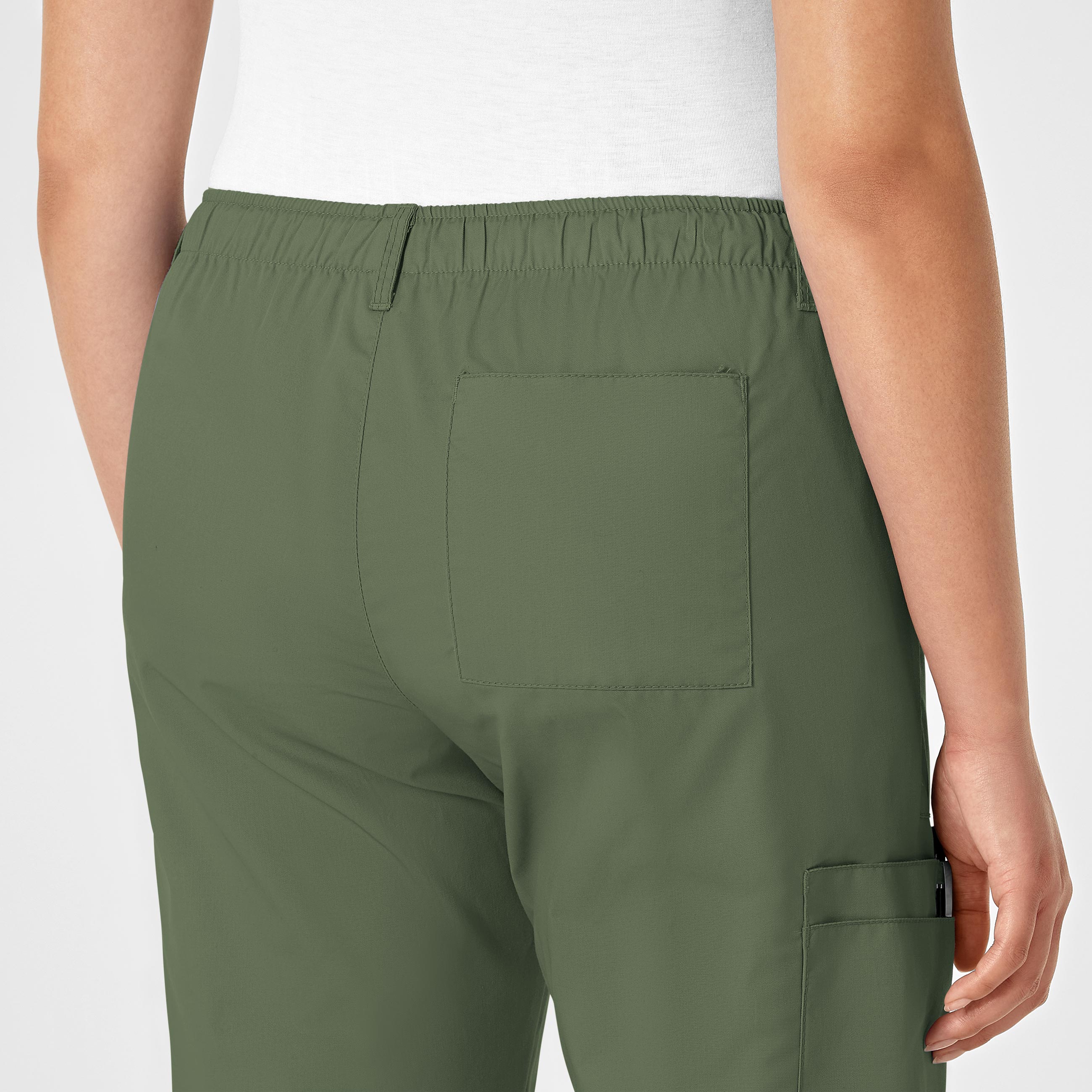 WonderWORK Women's Straight Leg Cargo Scrub Pant - Olive - Image 8